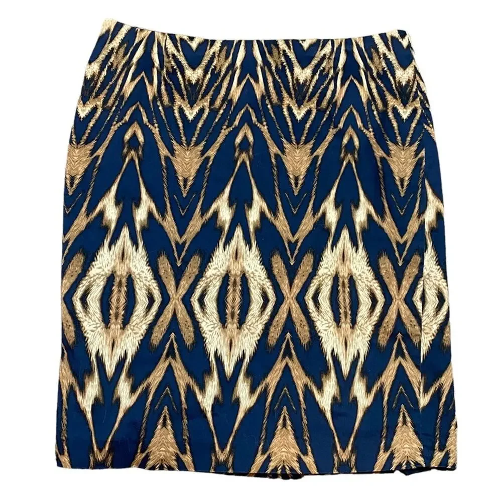 Saks Fifth Avenue Animal Print Pencil Skirt Size 6 Fully Lined
